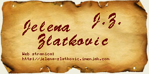 Jelena Zlatković vizit kartica